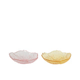 Decoris Glass Flower Serving Plate | 25cm, Assorted Colours, Tinted Finish