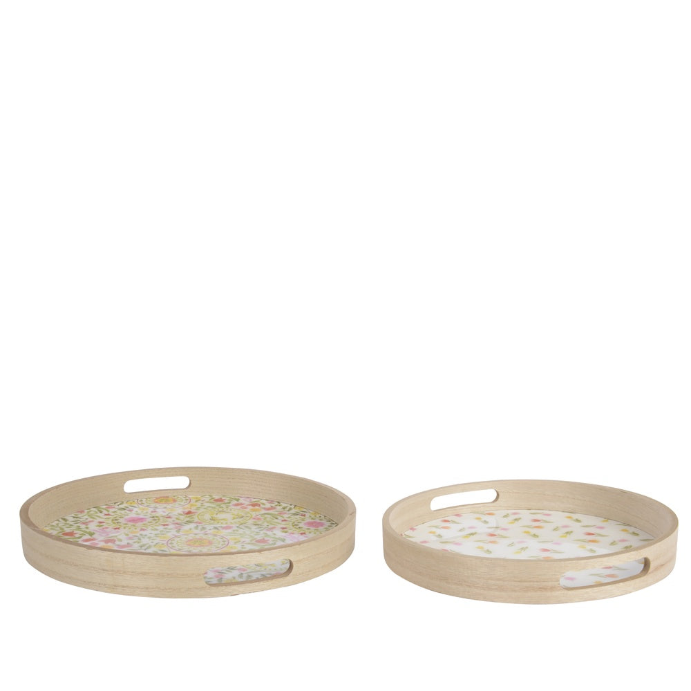 Tulip Print Tray Set - 2 Pack
