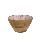 Decoris Wood-Grain Cherry Print Bowl | 12cm, Glossy Inner Lining