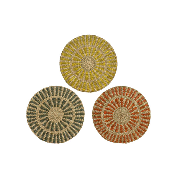 Decoris Woven Seagrass Round Placemat | 36cm, Assorted Colours