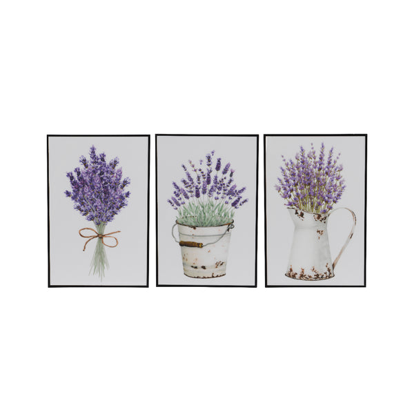 Decoris Lavender Botanical Wall Art Print | 20 x 30cm, Assorted Designs