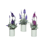 Decoris Potted Lavender Artificial Plant | 26cm, Assorted Colours
