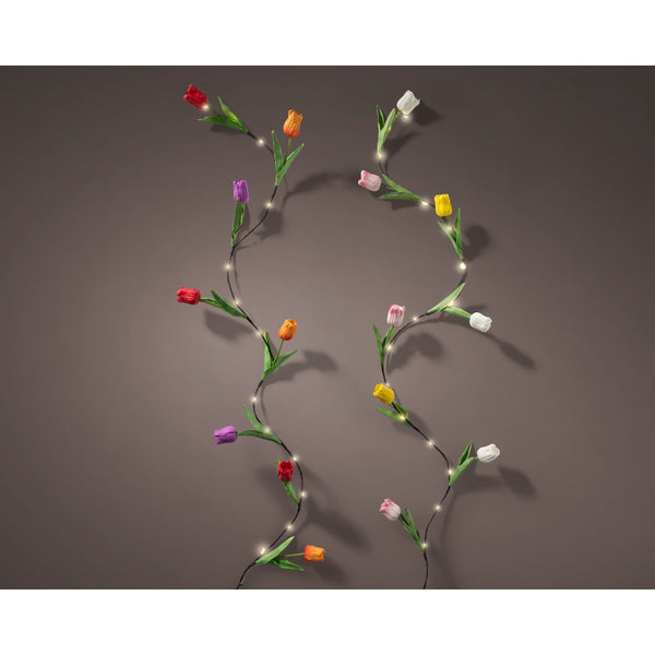 Decoris Tulip Micro-LED String Lights | 150cm, Warm White, Assorted Colours