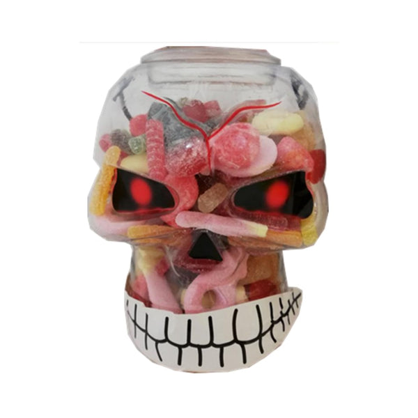 Halloween Frite Bite Candy Skulls Treat Container | 1Kg, Gummy and Sour Sweets