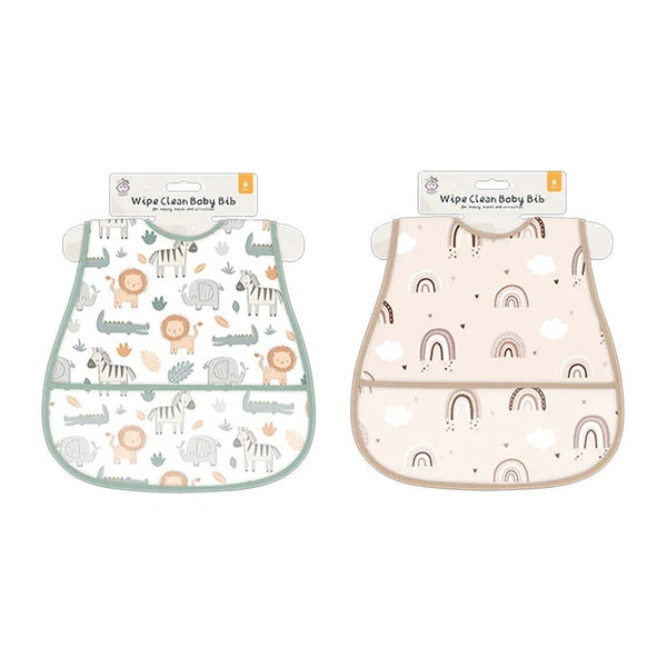 Wipe Clean Baby Bib - Easy Care - 35cm x 28cm