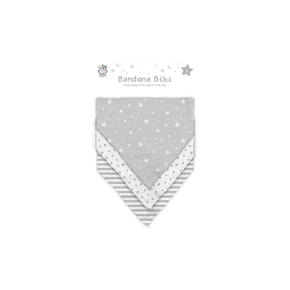 Bandana Bib 3 Pack - Stylish & Practical - 35cm x 19cm