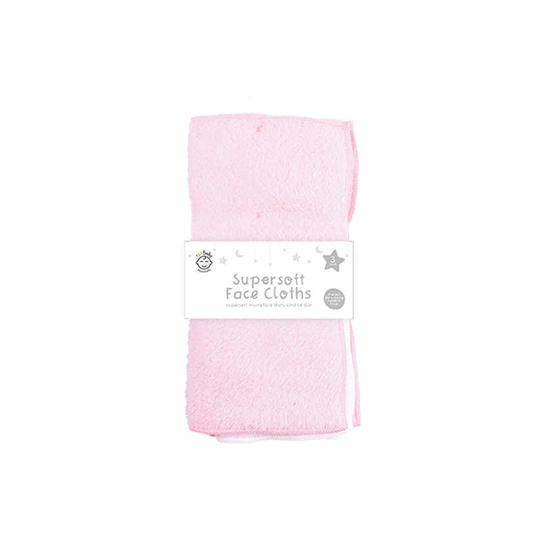 Baby Wash Cloths - Supersoft - 3 Pack