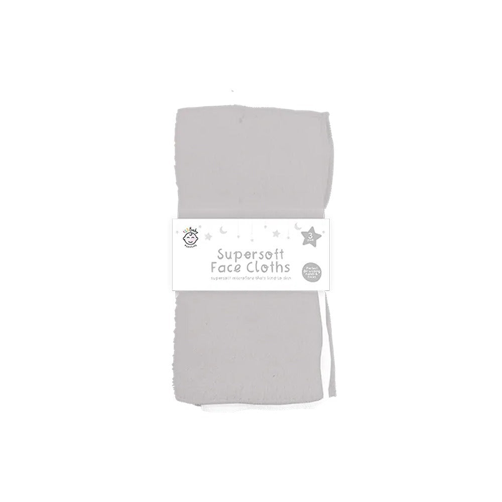 Baby Wash Cloths - Supersoft - 3 Pack