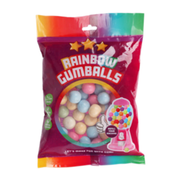 Beckys Rainbow Assorted Pastel Gumballs Sweets | Machine Refill, 200g
