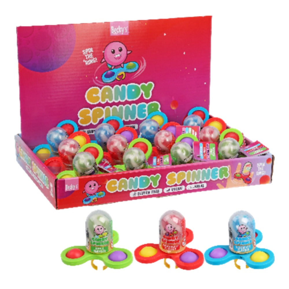 Beckys Candy Spinner Lollipop Novelty Sweet - 13g, Assorted Colours