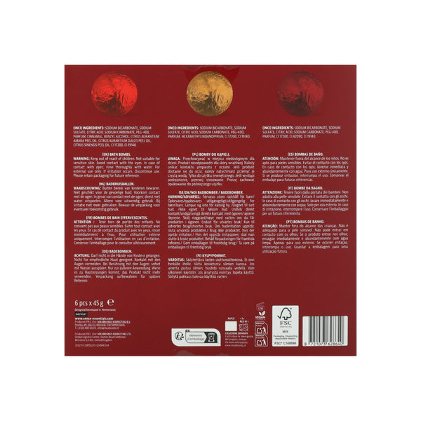 Sence Collecton Christmas List Bath Bomb Set | 6 Pieces, 45g