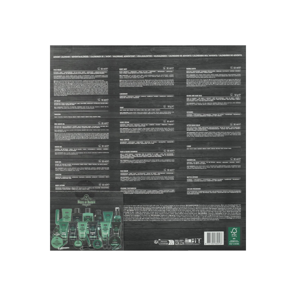 Sence Collecton House of Barber Advent Calendar for Men | 24 Pieces