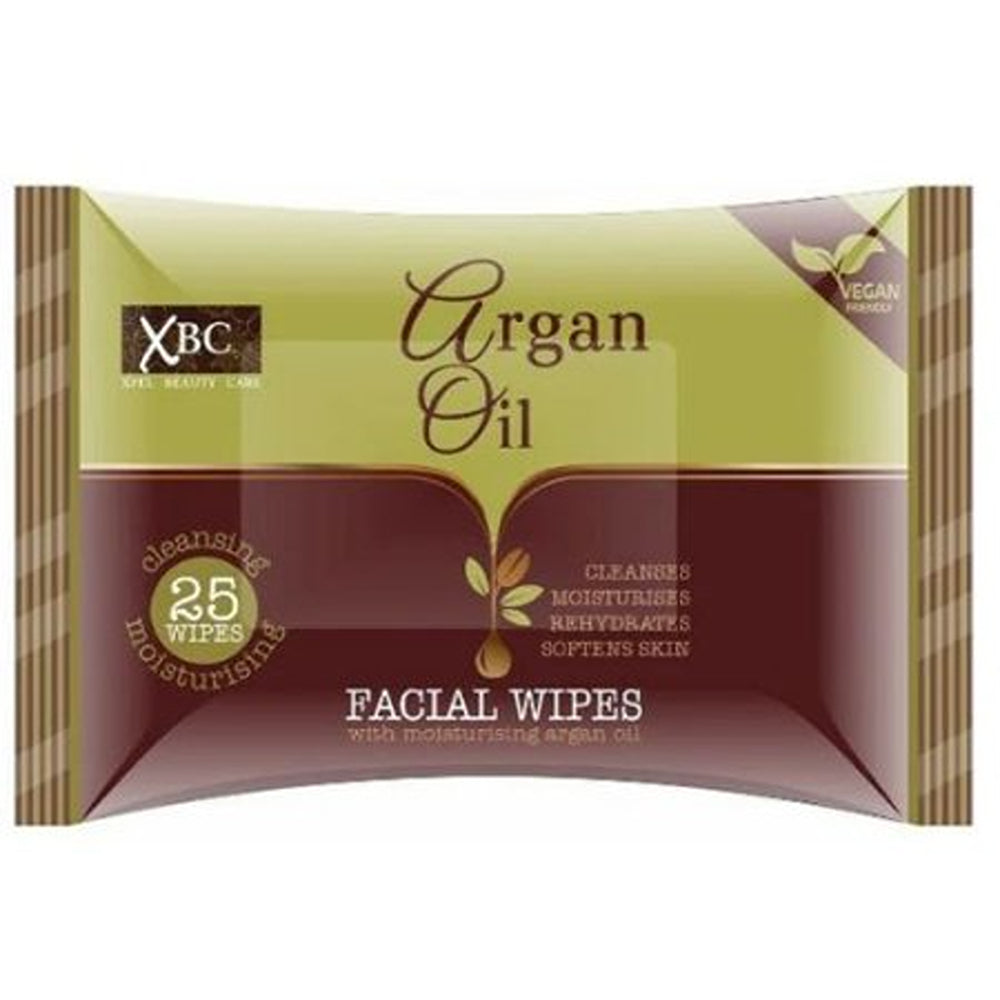 XBC Argan Oil Facial Wipes - Cleansing &amp; Moisturizing - 2 Pack