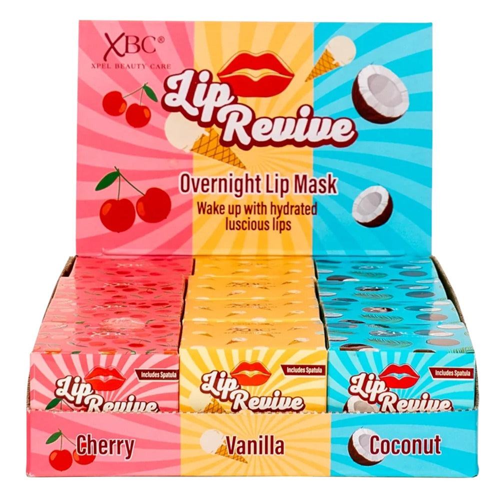 XBC Overnight Lip Masks - Assorted Flavors - 3 Pack