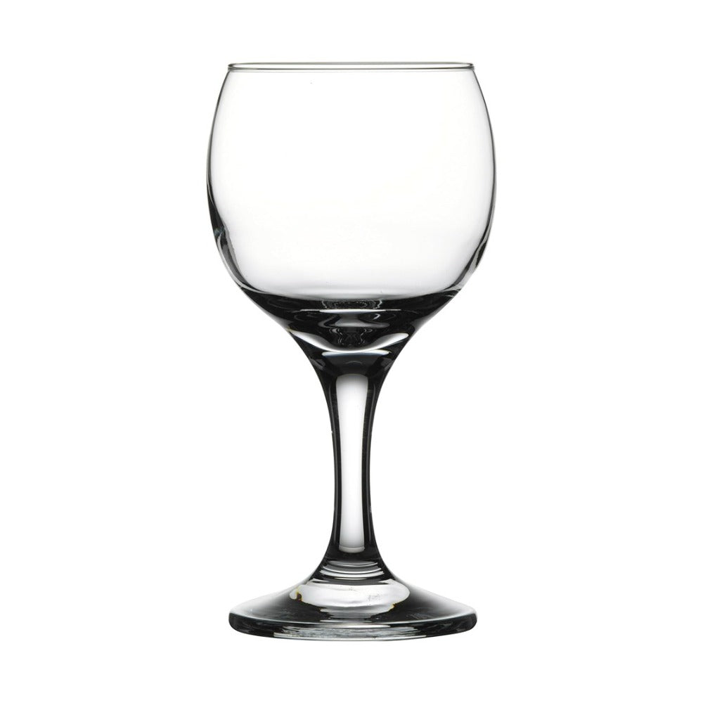 Bistro Stemmed Goblet Wine Glasses | Pack of 6, 29cl, Crystal Clear