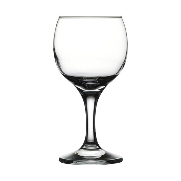 Bistro Stemmed Goblet Wine Glasses | Pack of 6, 29cl, Crystal Clear
