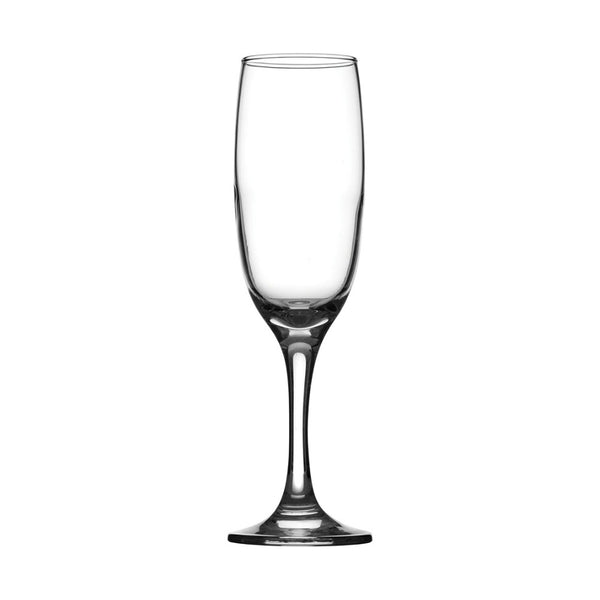 Bistro Champagne Flute Glasses | Pack of 6, Clear, Tall Narrow Bowl