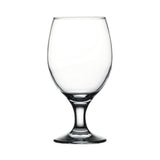 Bistro Stem Beer Glasses | Pack of 6, Goblet Design, Clear Glass