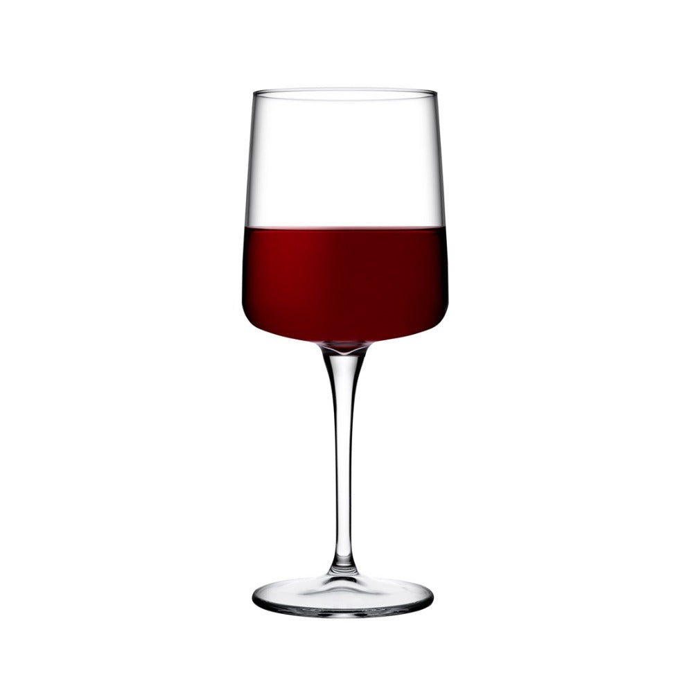 Iconic Red Wine Glass Set of 6 | 45cl Tall Clear Stemmed Goblets