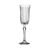 Joy Fluted Stemmed Champagne Flute Glasses | Clear, Pack of 4