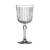 Joy Fluted Ribbed Stemmed Gin Goblet Glasses | Pack of 4, 490ml, Clear
