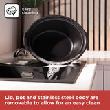 Black + Decker Digital Slow Cooker | 3.5L, Stainless Steel, LED Display