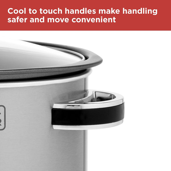 Black + Decker Digital Slow Cooker | 3.5L, Stainless Steel, LED Display