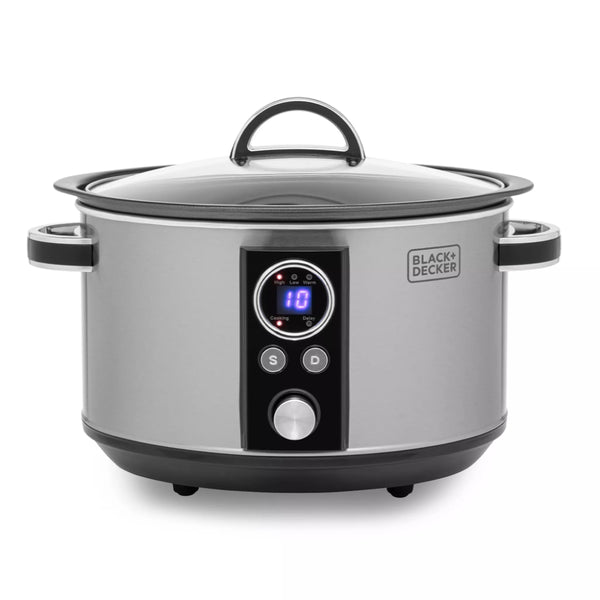 Black + Decker Digital Slow Cooker | 6.5L, Delay Start, Warm Setting