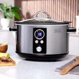 Black + Decker Digital Slow Cooker | 6.5L, Delay Start, Warm Setting