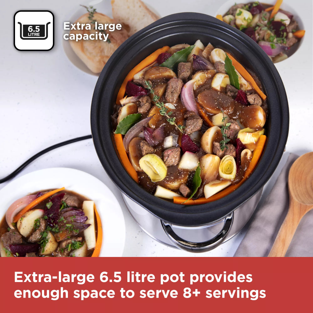 Black + Decker Digital Slow Cooker | 6.5L, Delay Start, Warm Setting