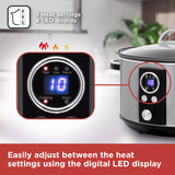 Black + Decker Digital Slow Cooker | 6.5L, Delay Start, Warm Setting