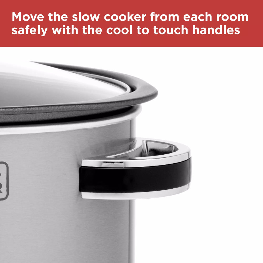 Black + Decker Digital Slow Cooker | 6.5L, Delay Start, Warm Setting
