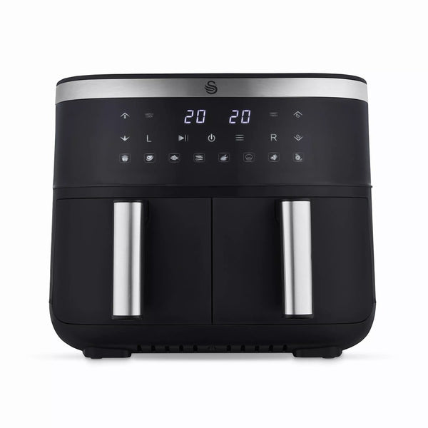 Swan Cyclonic Digital Dual Air Fryer | 7.6L, Dual Cooking Zones