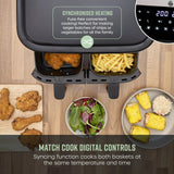 Swan Cyclonic Digital Dual Air Fryer | 7.6L, Dual Cooking Zones