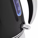 Swan Retro Electric Jug Kettle | 1.5L, Black, Cordless, Chrome Accents