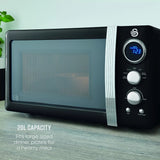 Swan Retro Digital Microwave | 800W, Black Finish