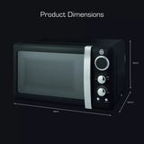 Swan Retro Digital Microwave | 800W, Black Finish