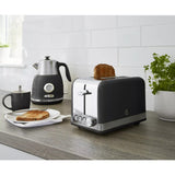 Swan Retro Black 4 Slice Toaster | Browning Control, Cancel, Reheat, Defrost