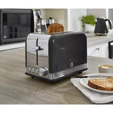 Swan Retro Black 4 Slice Toaster | Browning Control, Cancel, Reheat, Defrost