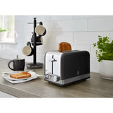 Swan Retro Black 4 Slice Toaster | Browning Control, Cancel, Reheat, Defrost