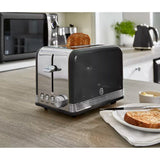 Swan Retro Black 4 Slice Toaster | Browning Control, Cancel, Reheat, Defrost