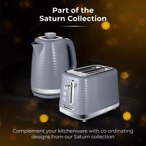 Tower Saturn Chrome Kettle | 1.7L, Grey, Cordless
