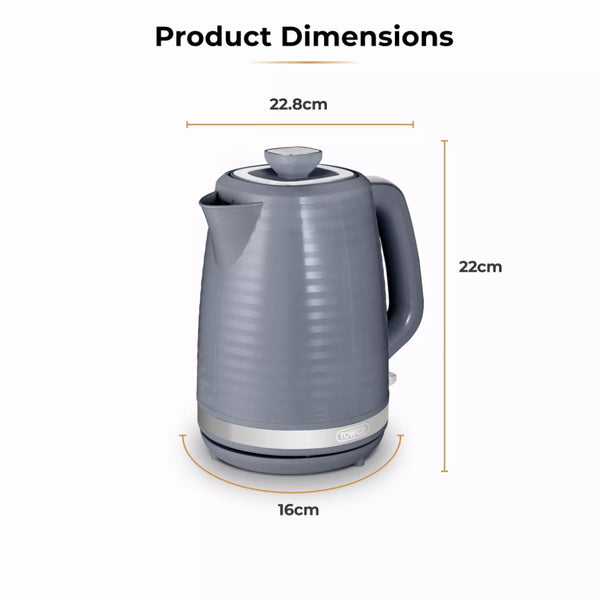 Tower Saturn Chrome Kettle | 1.7L, Grey, Cordless