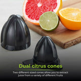 Tower Stainless Steel Electric Citrus Juicer | 100W, One-Touch Cone