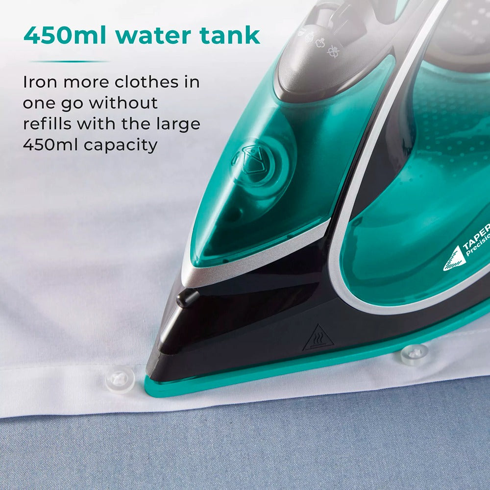 Tower Ceraglide 1 Temp Steam Iron | 3100W, Anti-Calc, Anti-Drip, Teal and Black