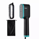 Tower Handheld Garment Steamer | Black and Teal, Brush Attachment
