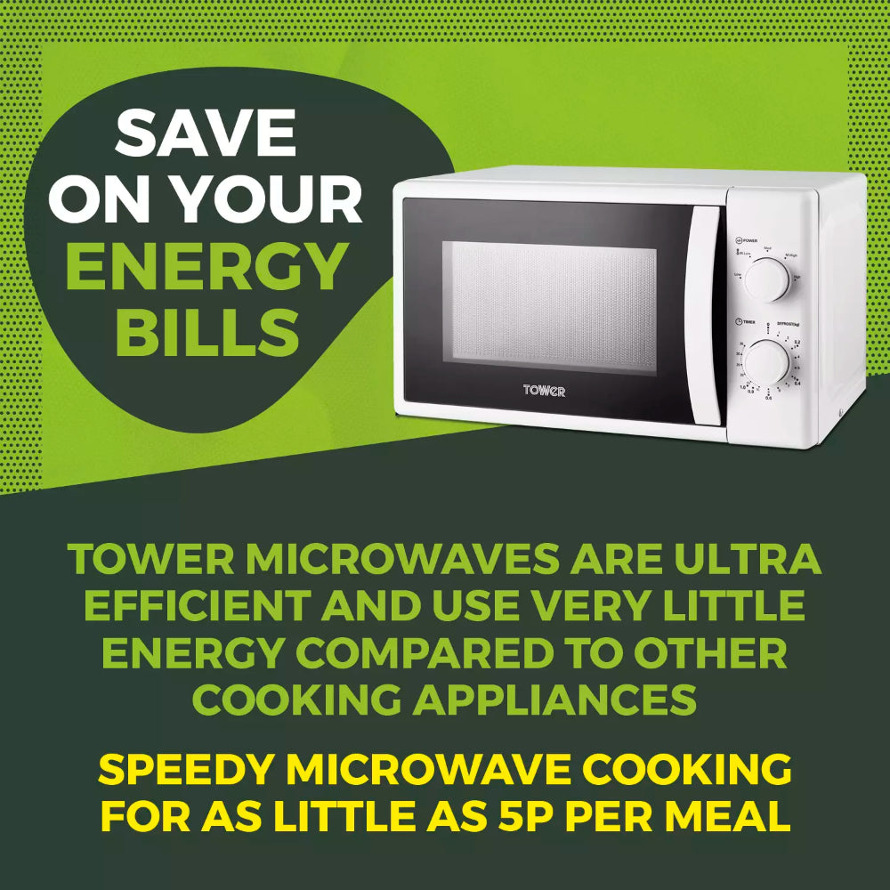 Tower Manual Microwave | 700W, 35-Minute Timer, White