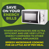 Tower Manual Microwave | 700W, 35-Minute Timer, White
