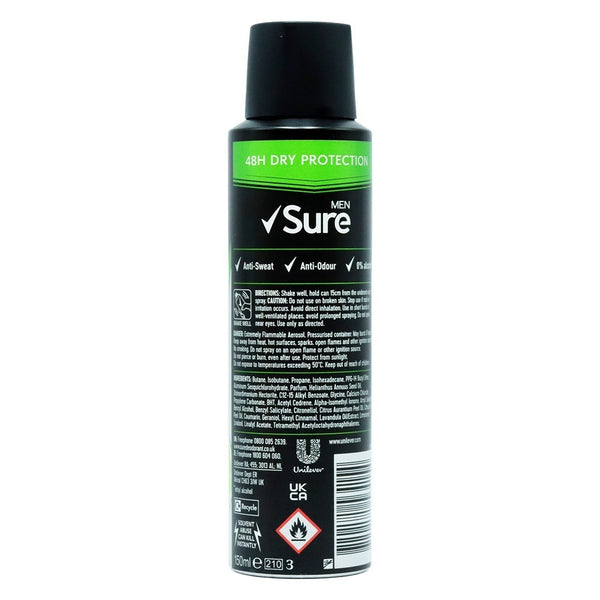 Sure Men Bergamot & Mint Deodorant - 150ml