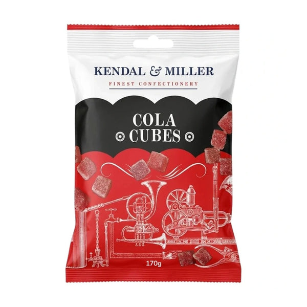 Kendall & Miller Cola Cubes Sweets - Sugar Coated, 170g Bag